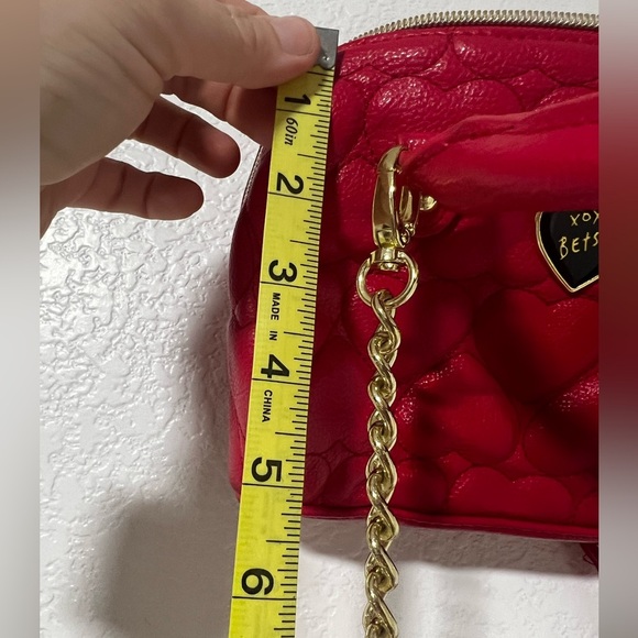 Betsey Johnson Red Heart Mini Bag with Black Bow - Picture 8 of 8